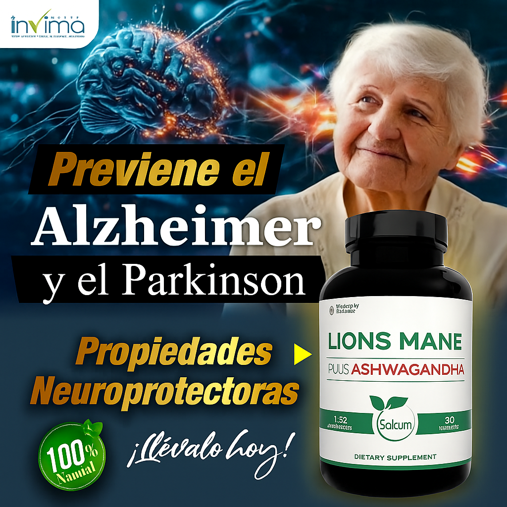 Melena de León 90 Cápsulas para tu Mente, Energía, Enfoque y Memoria + Obsequio (R.Invima)